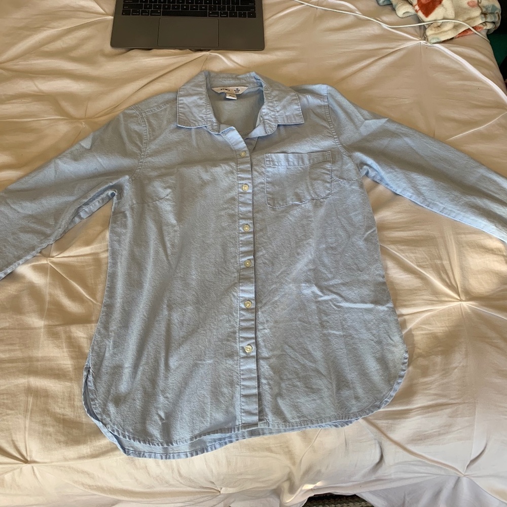 Old Navy Classic Shirt, Blue, Small